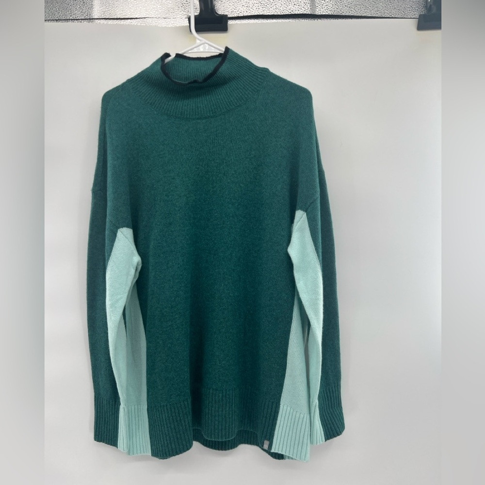 Talbots mock sweater green light blue long sleeve size XL